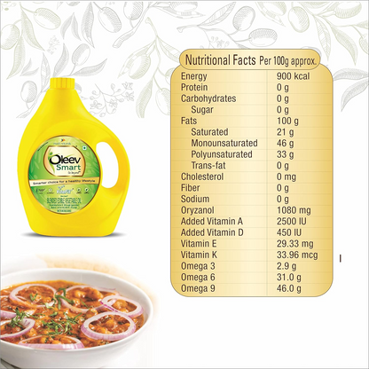 Oleev Smart Oil, Fortified with VIT A, D, E and K, 5L Jar