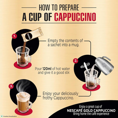 Nescafé Gold Cappuccino Instant Coffee Premix, 125g (5 Sachets x 25g)