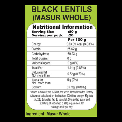 Patanjali Unpolished Black Masur 1 kg