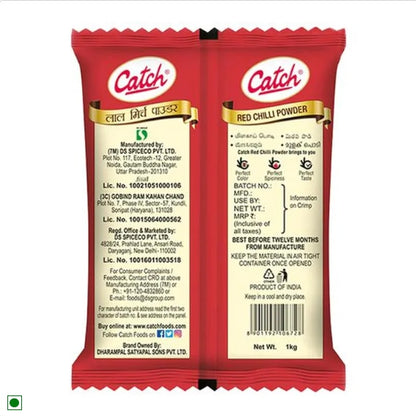 Catch Red Chilli Powder/Mirch Powder, 1 kg Pouch